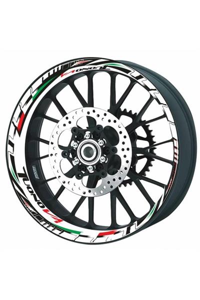 Model Motorcycle Wheel Stripe 17-Inch Sticker Full Set