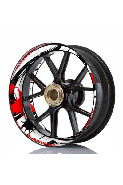 Model Motorcycle Wheel Stripe 17-Inch Sticker Full Set