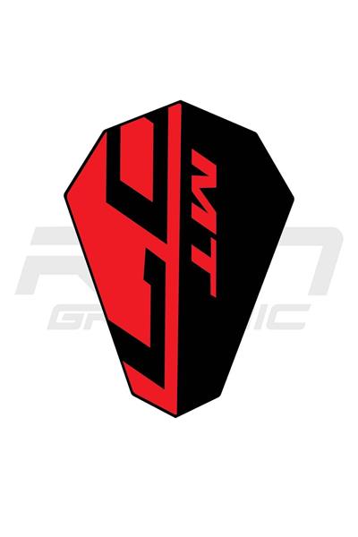 MT 07 2018-2019 Red Metal Windshield Sticker