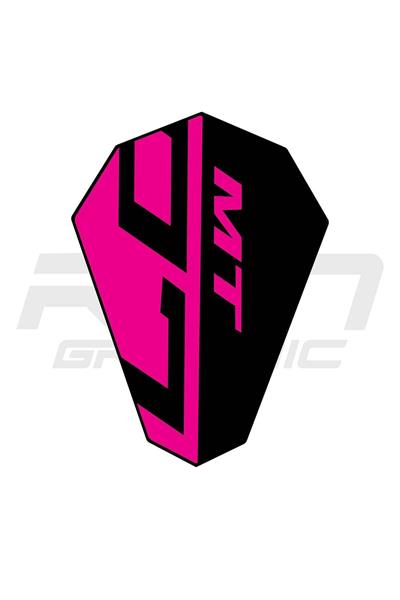 MT 07 2018-2019 Pink Metal Windshield Sticker