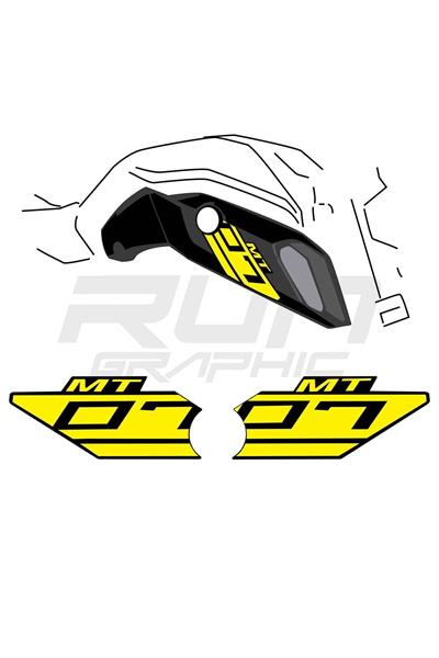 MT 07 2018-2019 Yellow Ram Air Sticker