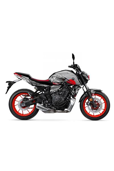 MT 07 2020-2023 Gray Red Moon Japan Full Body Kit Sticker Set
