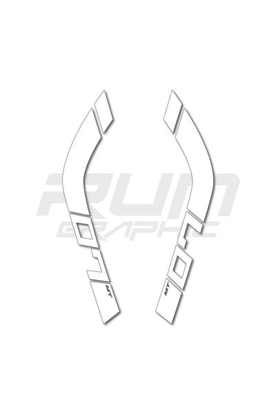 MT 07 2020-2023 Compatible White Fuel Tank Sticker