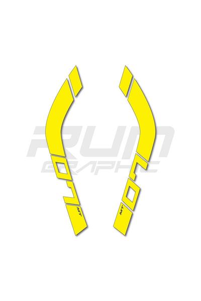 MT 07 2020-2023 Compatible Fluorescent Yellow Fuel Tank Sticker