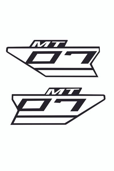 MT07 Neon White Fuel Tank Ram Air Sticker