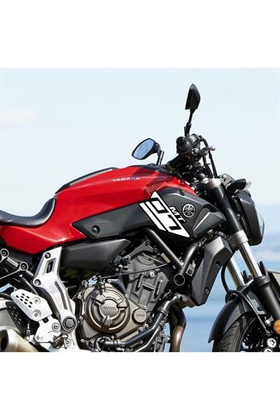 MT07 Neon White Fuel Tank Ram Air Sticker