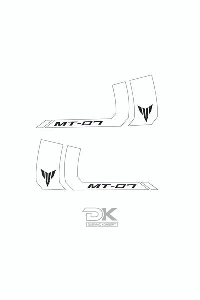 Mt 07 Depo Sticker Beyaz