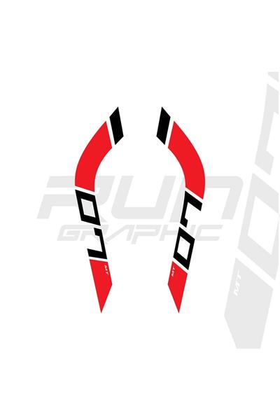 MT 07 Fuel Tank Sticker Red 2014-2017 Model 2