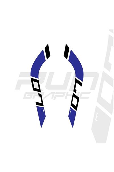 MT 07 Fuel Tank Sticker Blue 2014-2017 Model 2