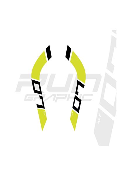 MT 07 Fuel Tank Sticker Green 2014-2017 Model 2