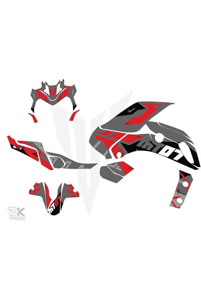 MT07 GRAY RED 2018 2019 FULL STICKER KIT SET