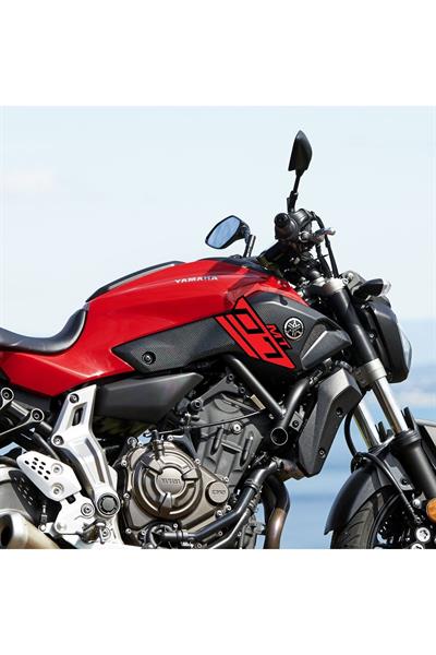 MT07 Neon Red Fuel Tank Ram Air Sticker