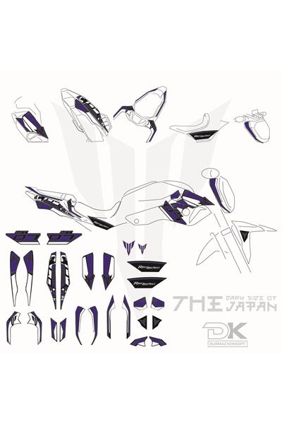 MT 07 MAVİ STİCKER SET