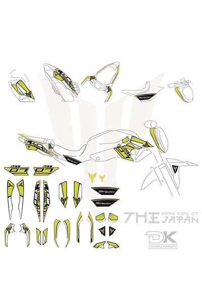 MT 07 NEON YEŞİL STİCKER SET