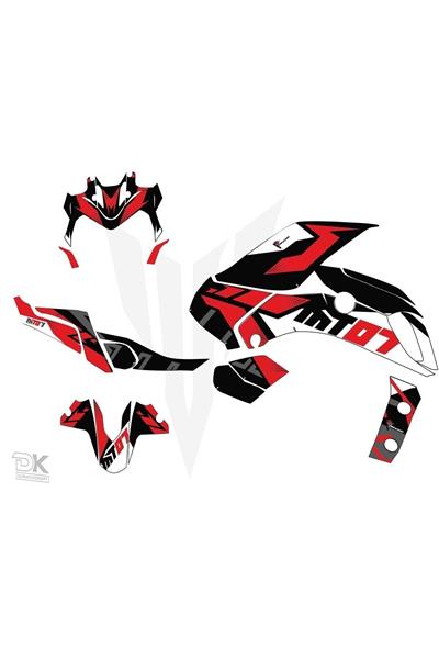MT07 BLACK RED 2018 2019 FULL STICKER KIT SET