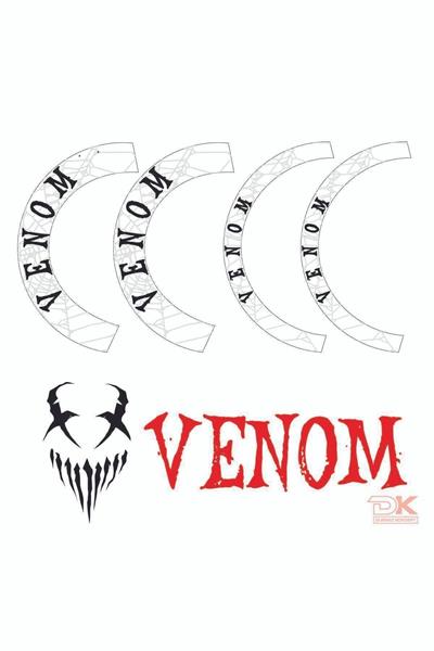 MT07 VENOM WHEEL STICKER HALF STRIP