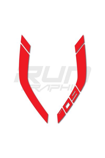MT 09 2014-2017 Red Fuel Tank Sticker