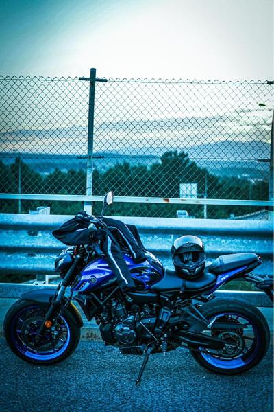 MT-07 600RR R1 Front 120 Rear 180mm Compatible Rim Stripe Blue Total 4 Pieces Set