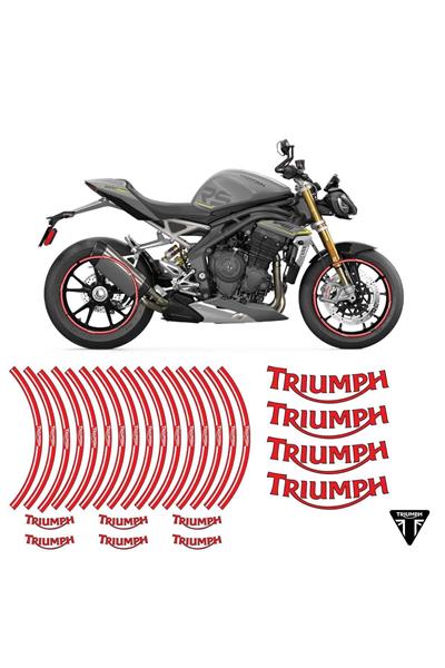 TRIUMPH KIRMIZI JANT ŞERİDİ JANT İÇİ YAZILI STİCKER