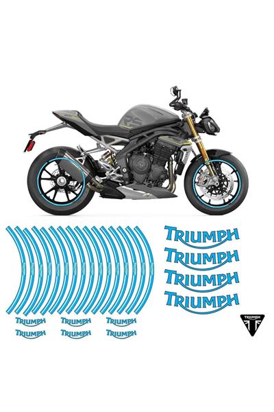 TRIUMPH MAVİ JANT ŞERİDİ JANT İÇİ YAZILI STİCKER