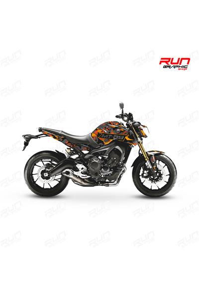 YAMAHA 2014-16 MT 09 MIXED GRAPHİC KİT STİCKER SET