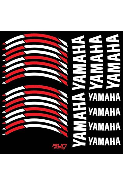 Yamaha Red Rim Stripe Sticker Compatible