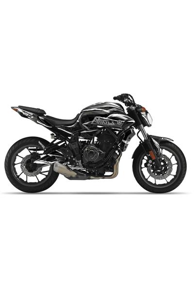 Yamaha MT-07 2014–2017 Compatible White Blade Full Body Sticker Kit