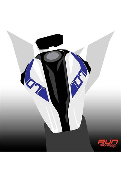 YAMAHA MT 07 2018-2019 WHITE FUEL TANK STICKER
