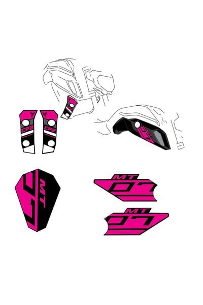 YAMAHA MT-07 2018-2019 PEMBE STİCKER SET