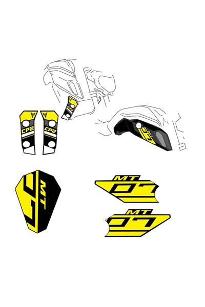 YAMAHA MT-07 2018-2019 SARI STİCKER SET
