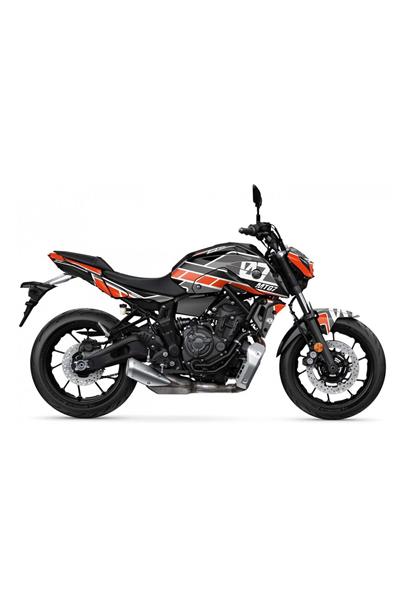 YAMAHA MT 07 2020-2024 Compatible RED 2 SERTLI STİCKER SET FULL BODY KIT MDL2