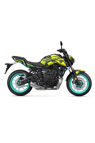 YAMAHA MT 07 2020-2024 V3 YELLOW CARTOON GRAPHİC STİCKER KİT SET