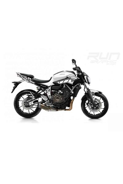Yamaha MT 07 White Sticker Set