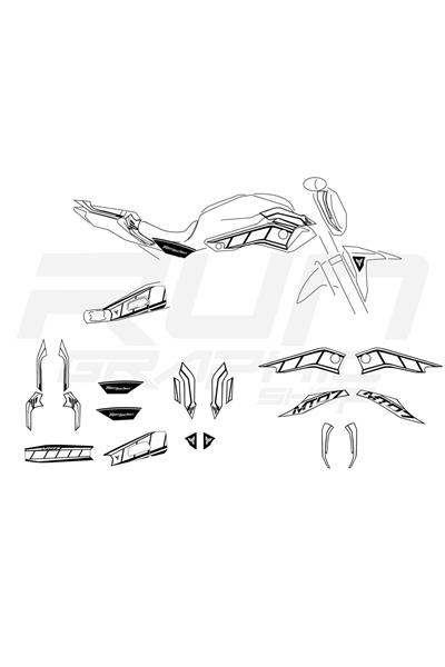 Yamaha MT 07 White Sticker Set