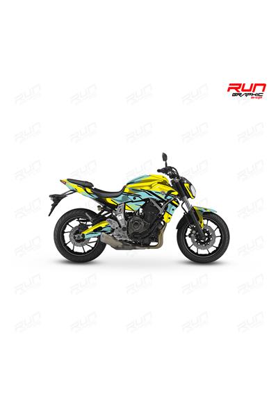 YAMAHA MT 07 GEN1 FLAT GRAPHİC KİT STİCKER SET