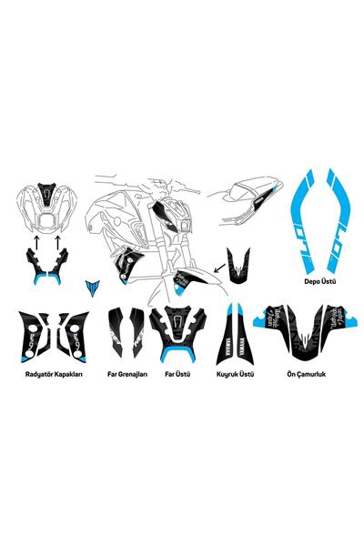 Yamaha MT-07 Japan 2020–2024 Compatible Sticker Set