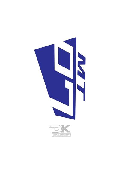 Yamaha Mt 07 Metal Ön Cam Reflektörlü Mavi Sticker