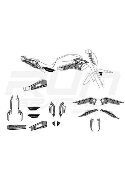 Yamaha MT 07 Purple Sticker Set