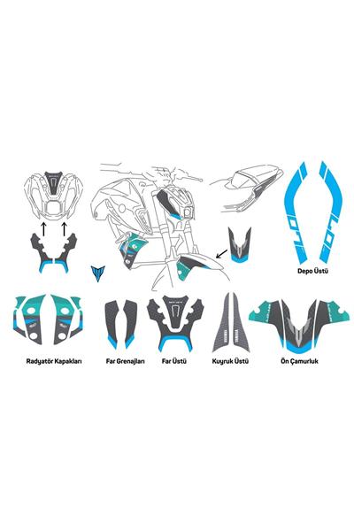 YAMAHA MT 07 OPTIM 2020-2024 STİCKER SET