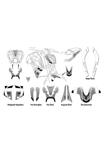 YAMAHA MT 07 OPTIM 2020-2024 STİCKER SET