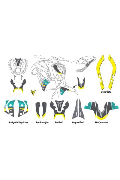 YAMAHA MT 07 OPTIM 2020-2024 STİCKER SET