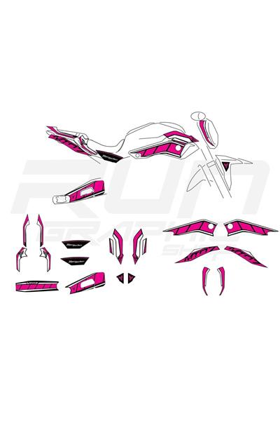 Yamaha MT 07 Compatible Pink Sticker Set