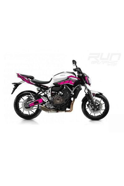 Yamaha MT 07 Compatible Pink Sticker Set