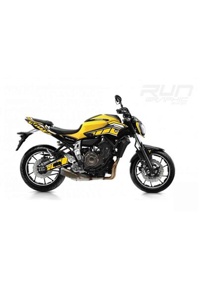 YAMAHA MT 07 Uyumlu SARI STİCKER SET