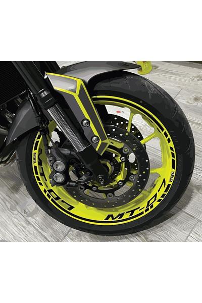 YAMAHA MT-07 COMPATIBLE BLACK WHEEL RIM STRIP STICKER WITH LETTERING