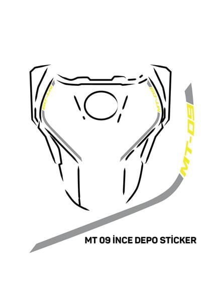Yamaha MT-09 2014–2019 Slim Fuel Tank Sticker