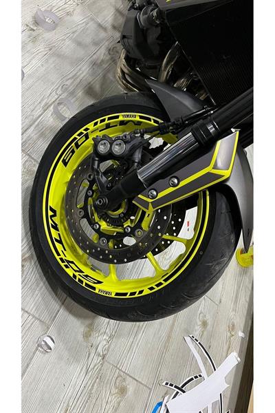 YAMAHA MT-09 COMPATIBLE BLACK WHEEL RIM STRIP STICKER WITH LETTERING