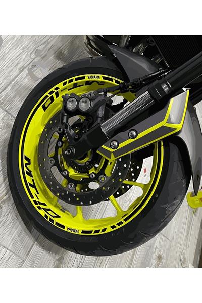 YAMAHA MT-10 BLACK WHEEL RIM STRIP STICKER WITH LETTERING