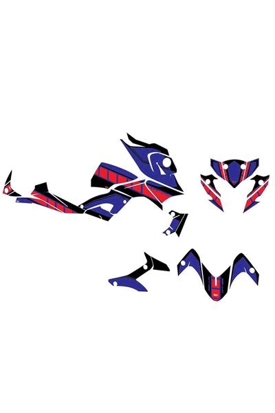 YAMAHA MT-25 2014-2018 MAVİ-KIRMIZI STİCKER SET
