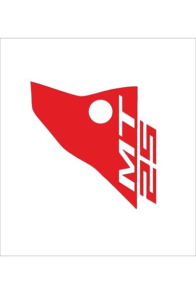 Yamaha MT Compatible 25 Front Windshield Sticker Helmet Sticker Red